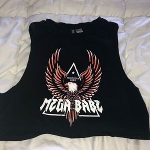 H&M Mega babe crop top. Cut low on the sides
